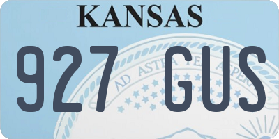 KS license plate 927GUS