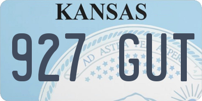 KS license plate 927GUT