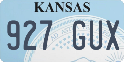 KS license plate 927GUX