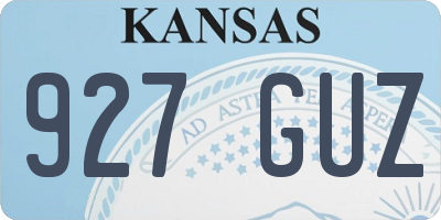KS license plate 927GUZ