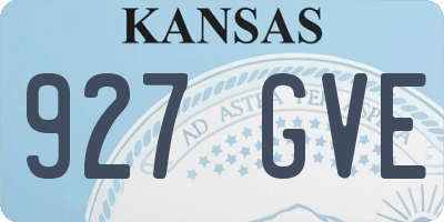 KS license plate 927GVE
