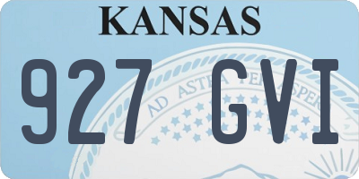 KS license plate 927GVI