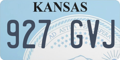 KS license plate 927GVJ