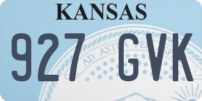 KS license plate 927GVK