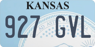 KS license plate 927GVL