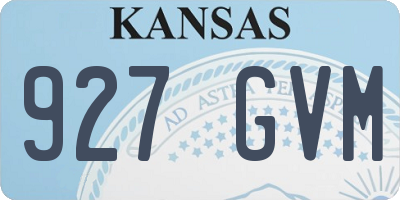 KS license plate 927GVM
