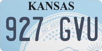KS license plate 927GVU
