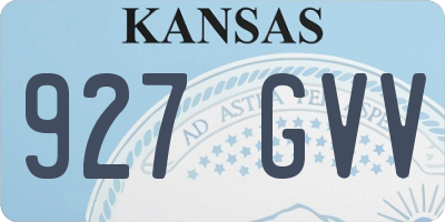 KS license plate 927GVV