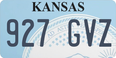 KS license plate 927GVZ