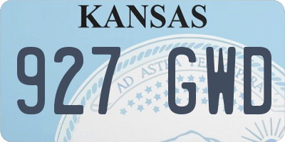 KS license plate 927GWD