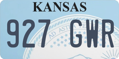 KS license plate 927GWR