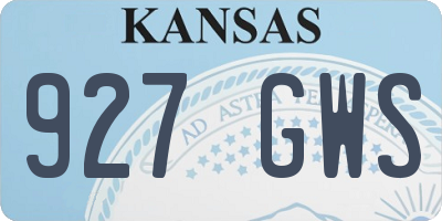 KS license plate 927GWS
