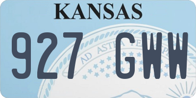 KS license plate 927GWW
