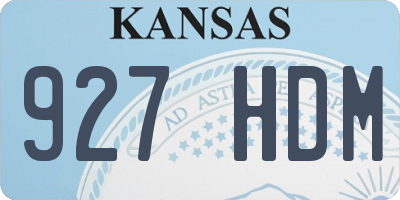 KS license plate 927HDM