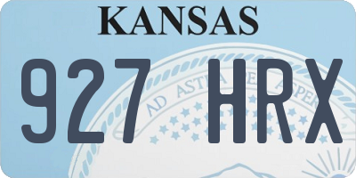 KS license plate 927HRX