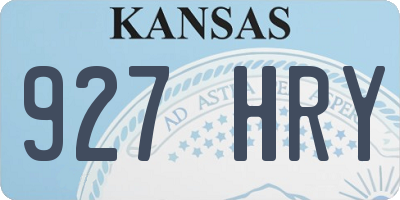 KS license plate 927HRY