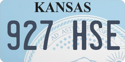 KS license plate 927HSE