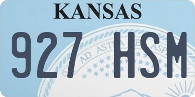 KS license plate 927HSM