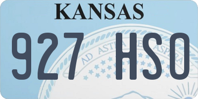 KS license plate 927HSO