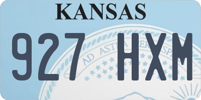KS license plate 927HXM