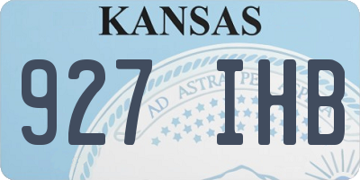 KS license plate 927IHB