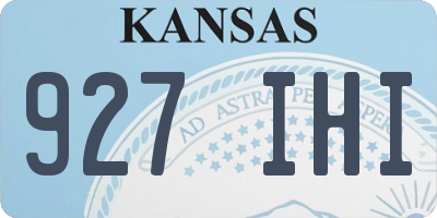 KS license plate 927IHI