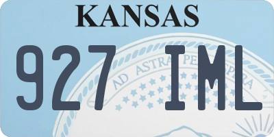 KS license plate 927IML