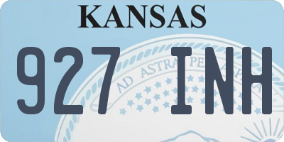 KS license plate 927INH