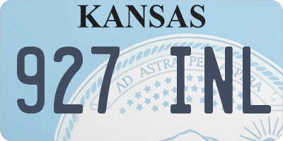 KS license plate 927INL