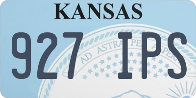 KS license plate 927IPS