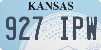 KS license plate 927IPW