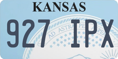 KS license plate 927IPX