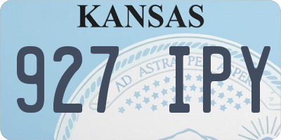KS license plate 927IPY