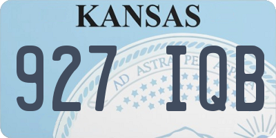 KS license plate 927IQB