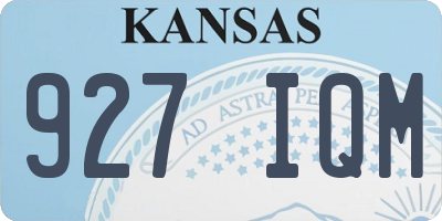 KS license plate 927IQM