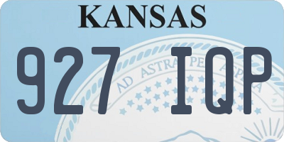 KS license plate 927IQP
