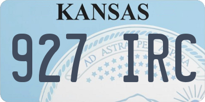 KS license plate 927IRC