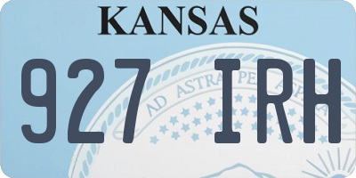 KS license plate 927IRH