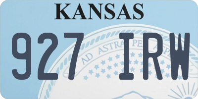 KS license plate 927IRW
