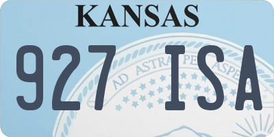 KS license plate 927ISA