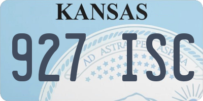 KS license plate 927ISC