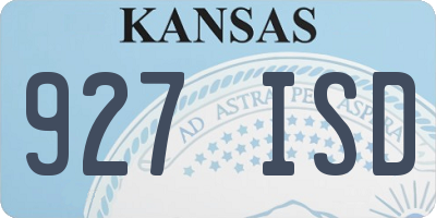 KS license plate 927ISD