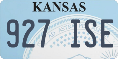 KS license plate 927ISE