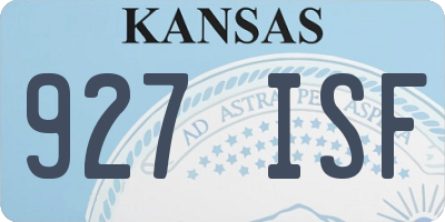 KS license plate 927ISF