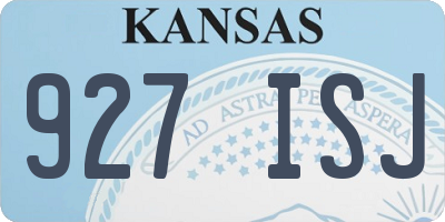 KS license plate 927ISJ