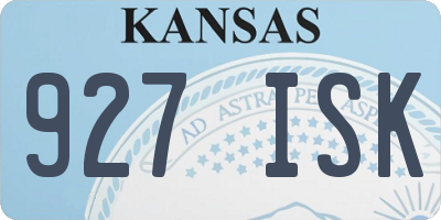 KS license plate 927ISK
