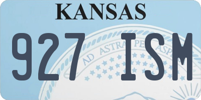 KS license plate 927ISM