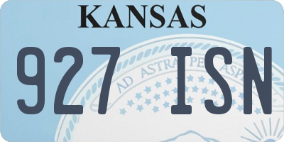 KS license plate 927ISN