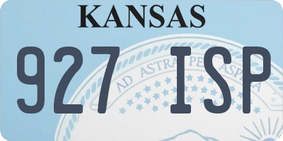 KS license plate 927ISP