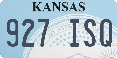 KS license plate 927ISQ